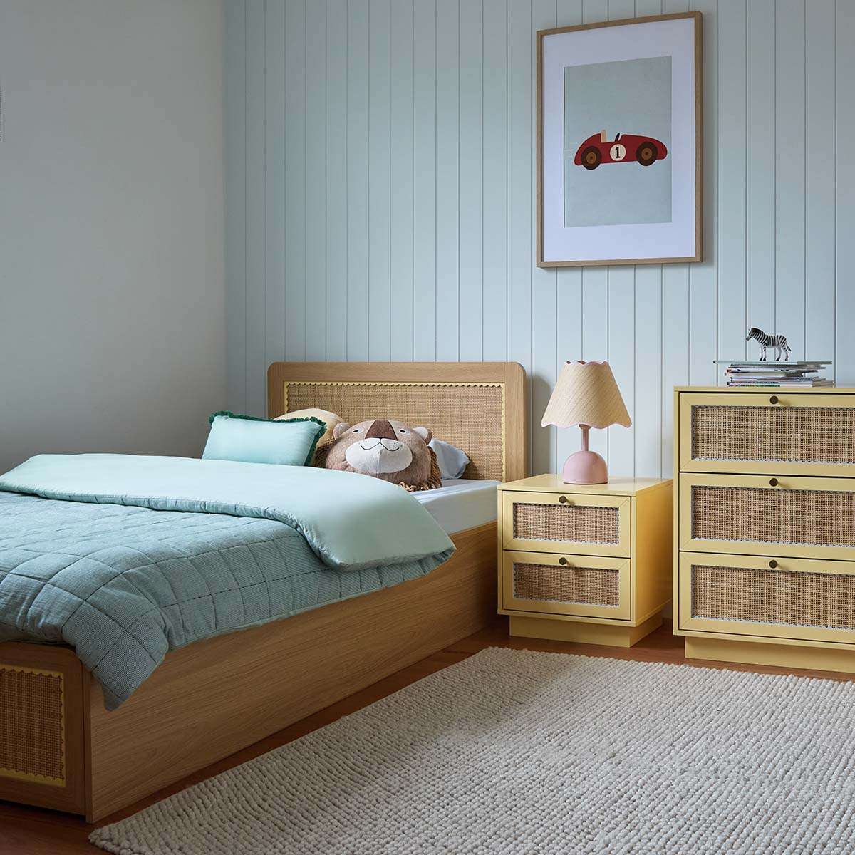 Bonnie Storage King Single Bed - Natural