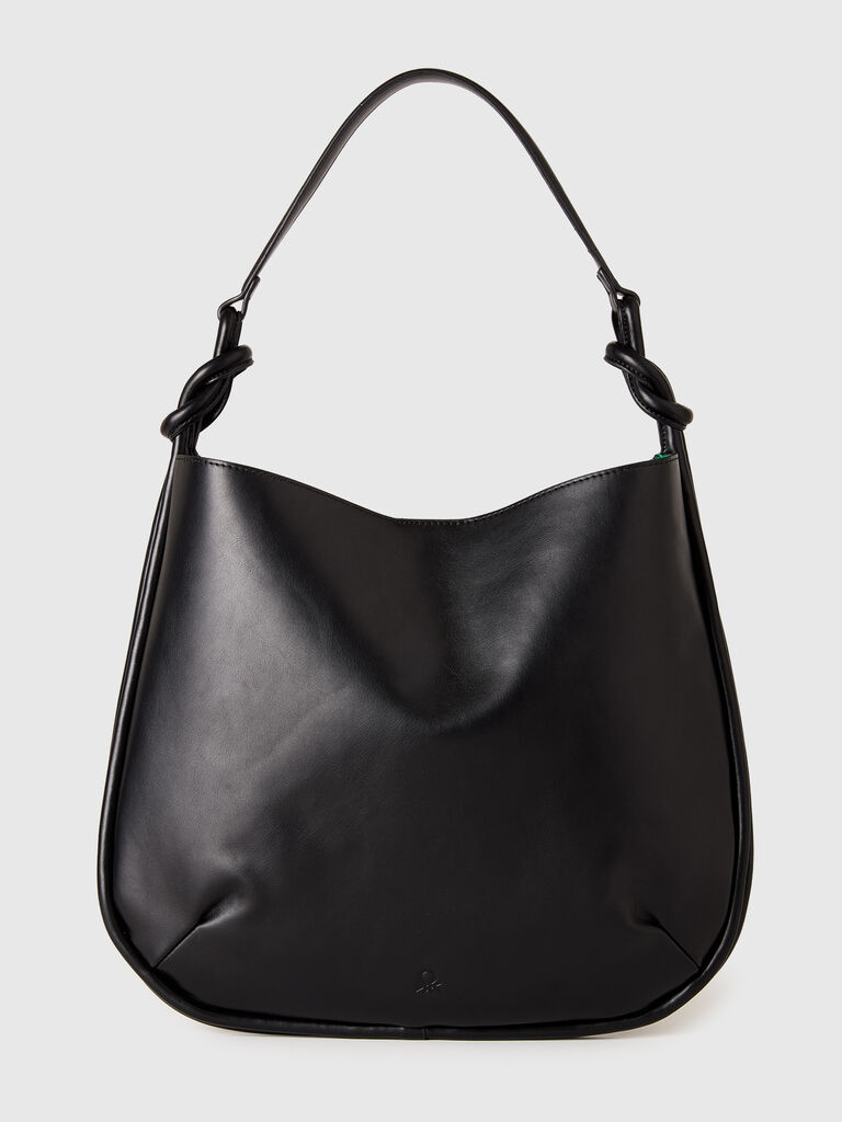 Maxi black hobo bag