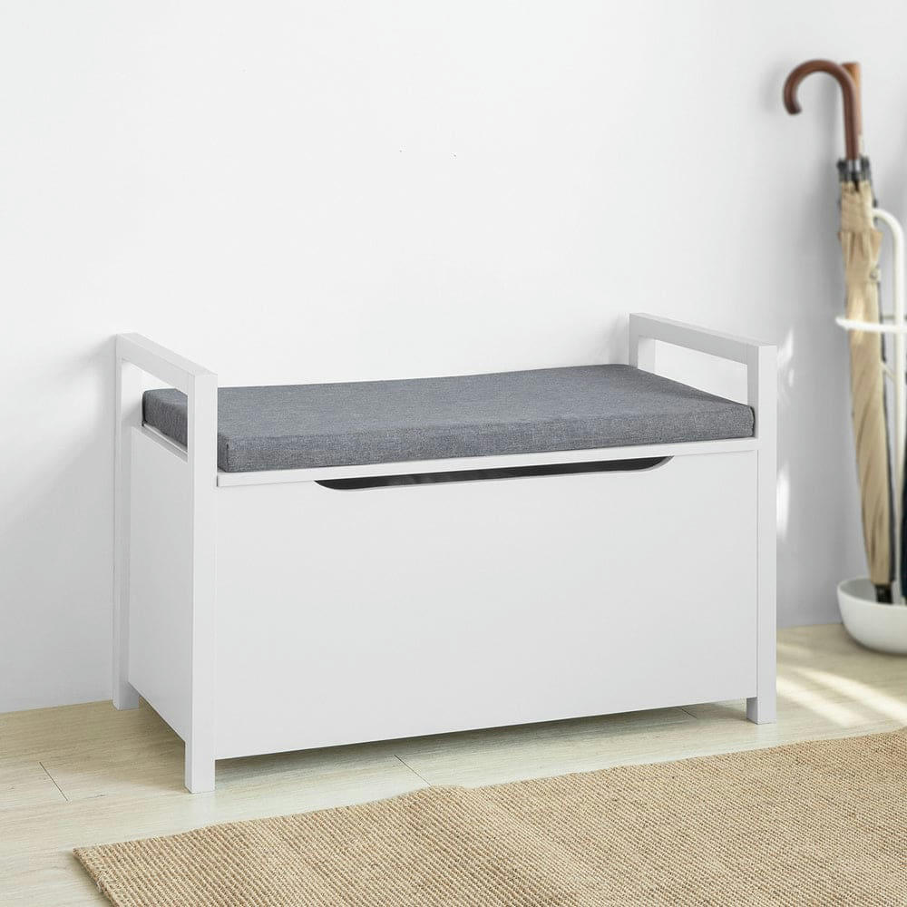 - Banc d'entrée effet bois blanc