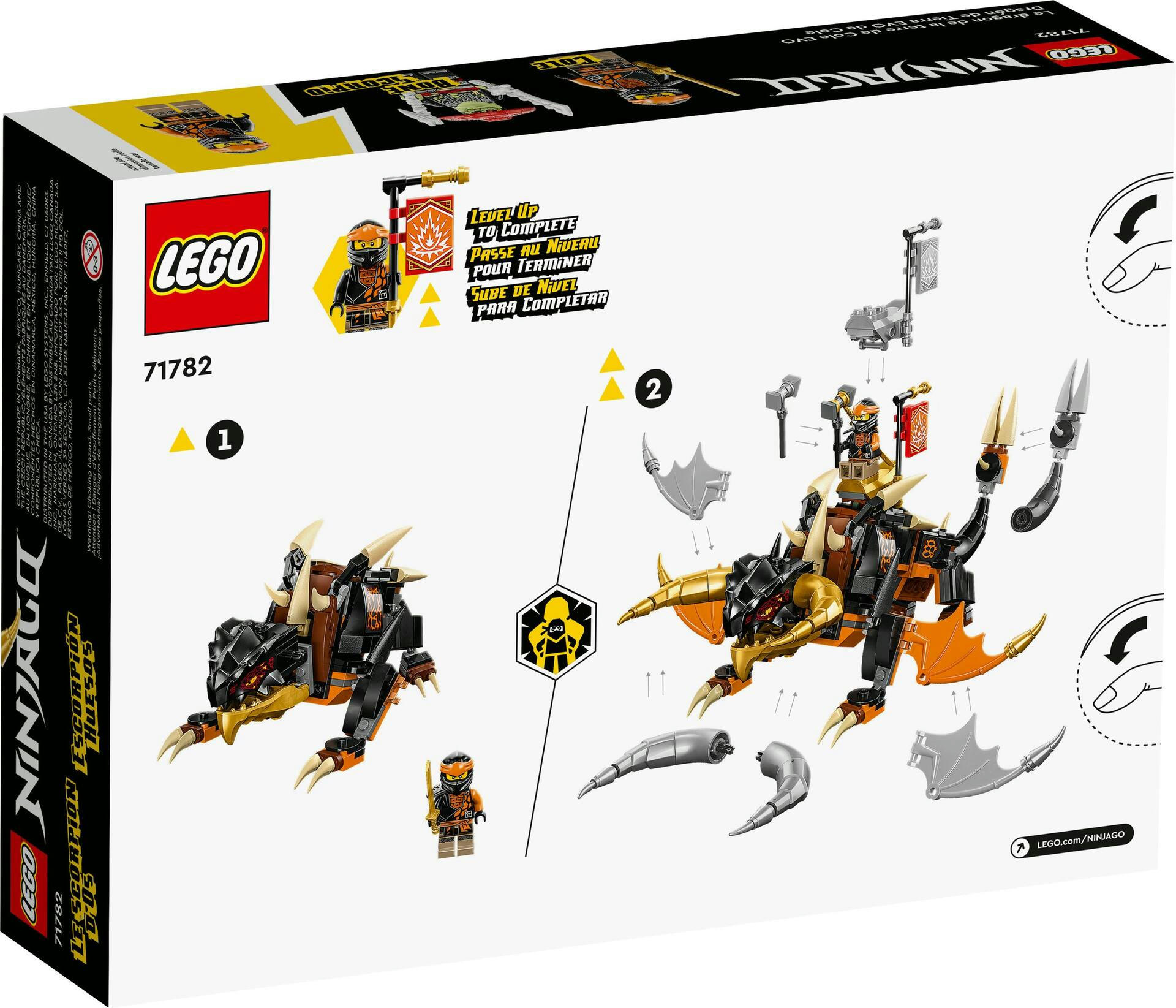 LEGO® NINJAGO® Cole’s Earth Dragon EVO Playset - 71782, 285-pcs, Ages 7+