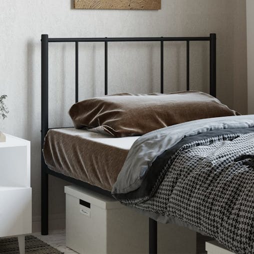 NNEVL Metal Headboard Black 90 cm