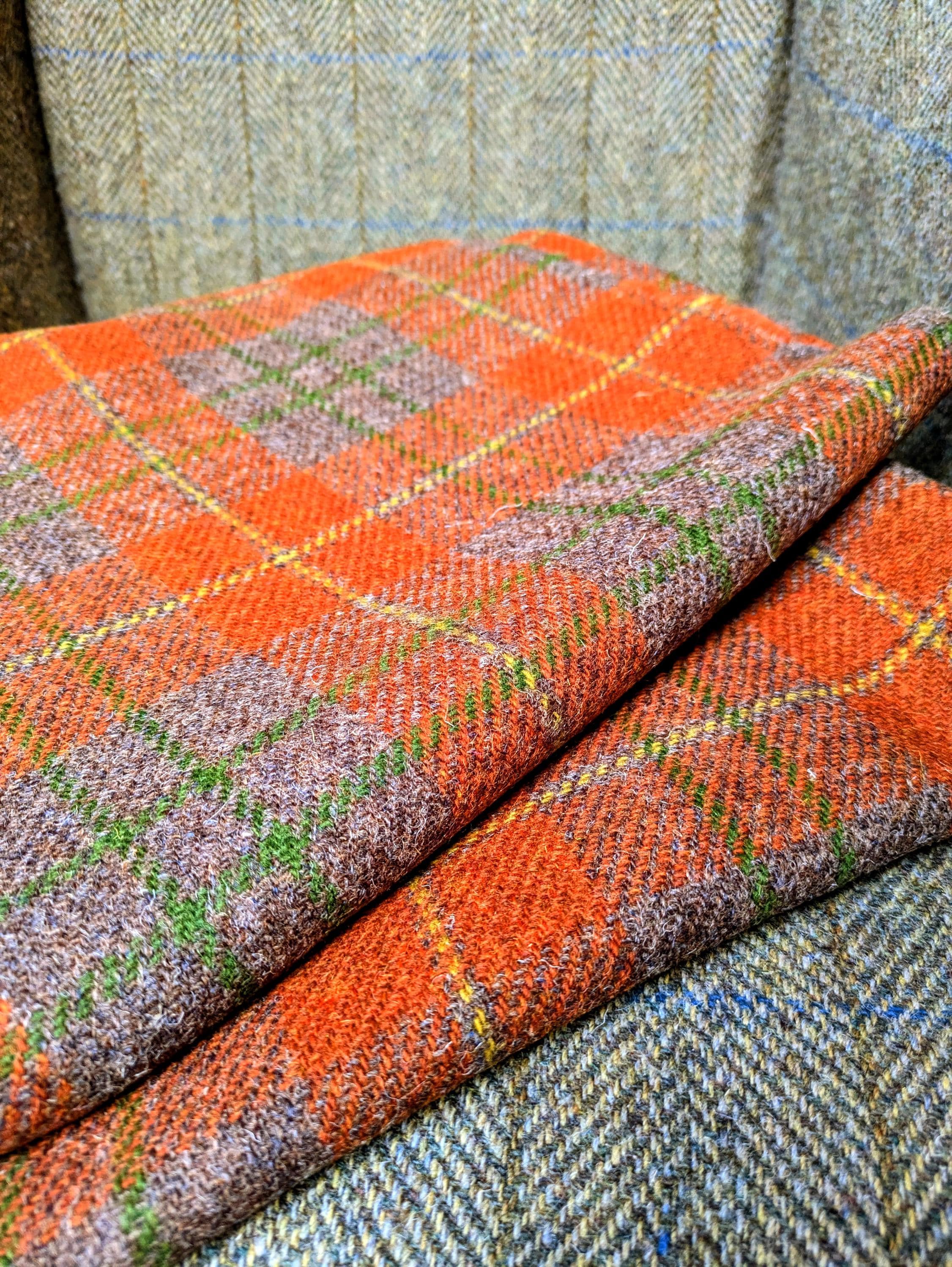 Bespoke Harris Tweed blanket throw bedspread