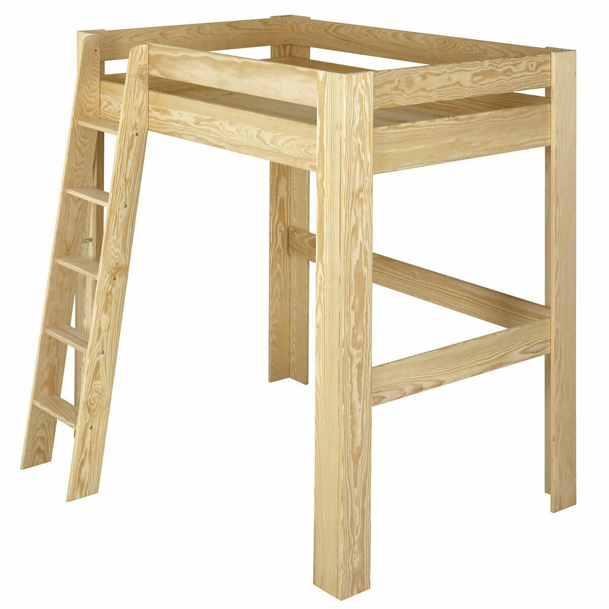 ALI - Lit mezzanine 90x190 cm bois massif