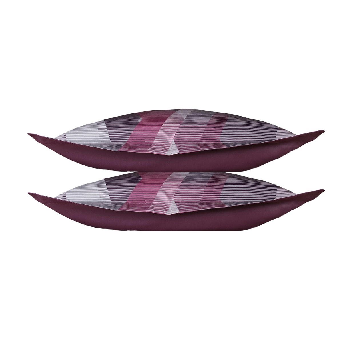HELIX PURPLE - Lot de 2 Taies d'oreiller 63x63 cm satin de coton