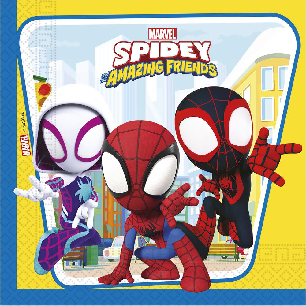 Serviette papier x20 Spidey 16,5x16,5cm
