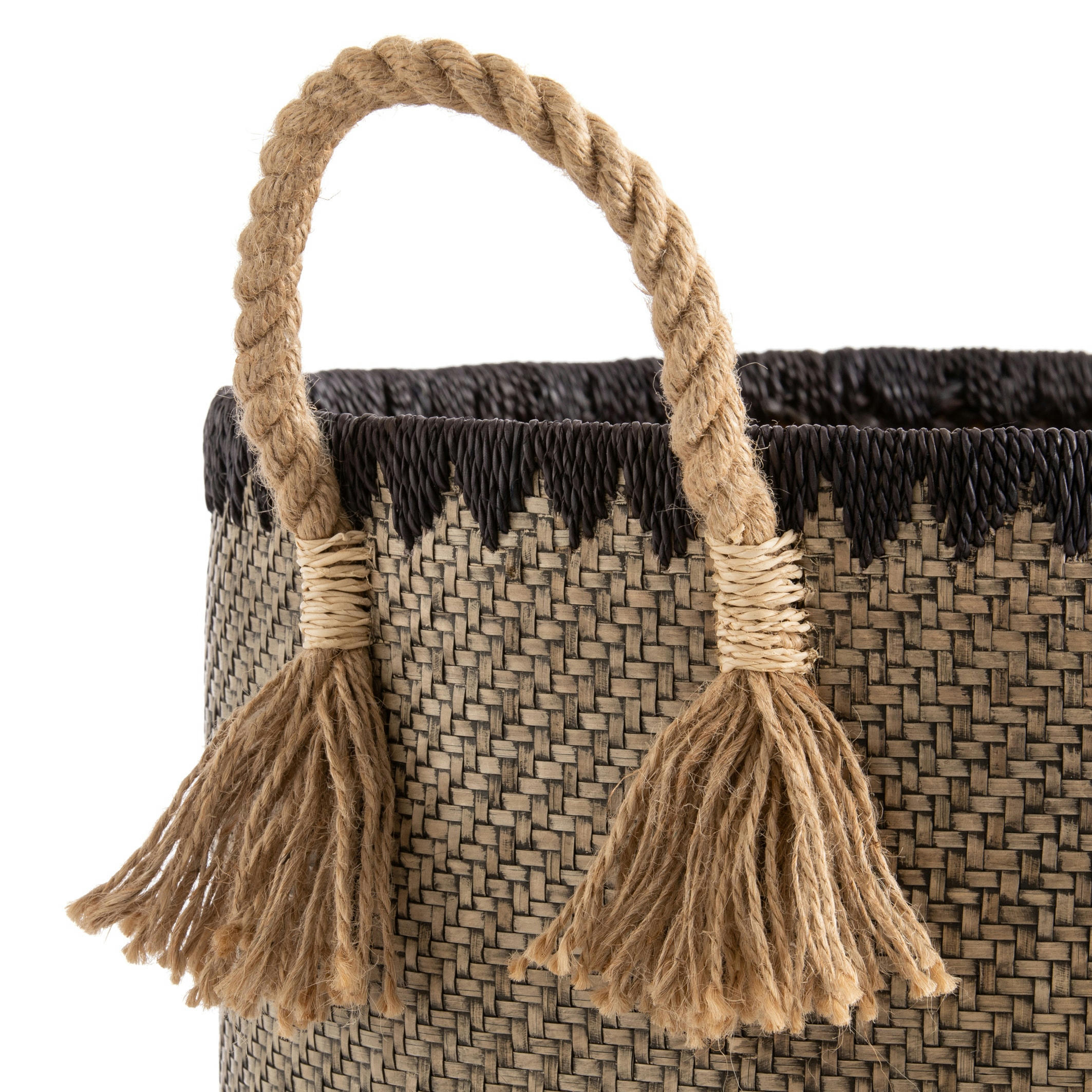 Panier haut en palmier tressé, Jak