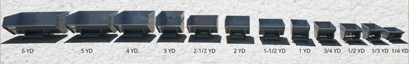 Wright 40099 4 Cu Yd Gray HD Self Dumping Forklift Hopper with Heavy Gauge Base