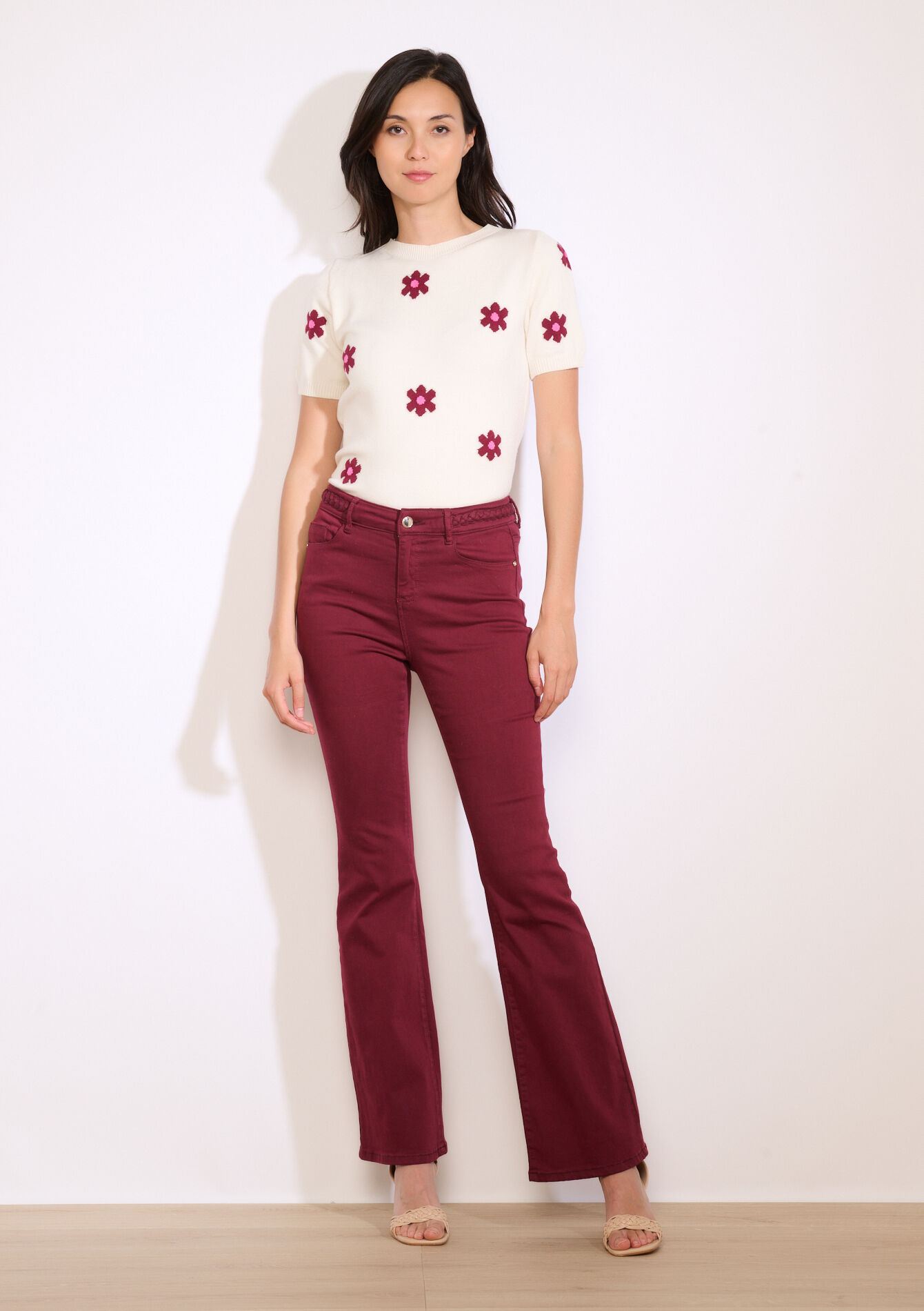 Bootcut jeans met hoge taille