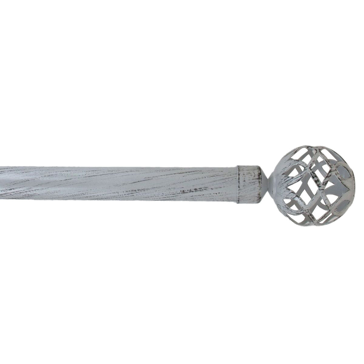 Kit varão extensível cinza e preto 210-380cm