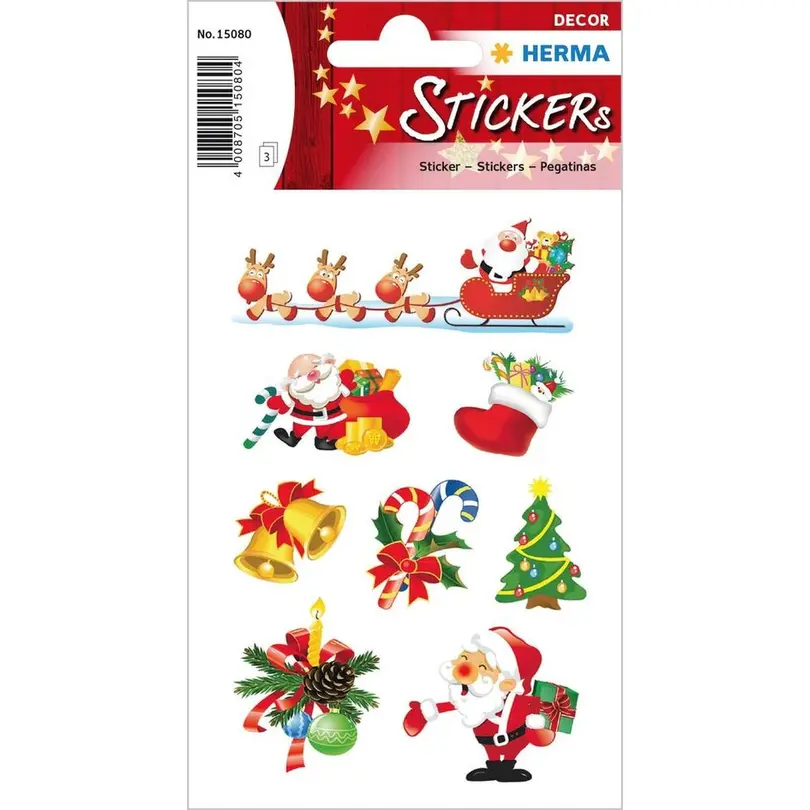 Sticker 72er-Set Santa Claus
