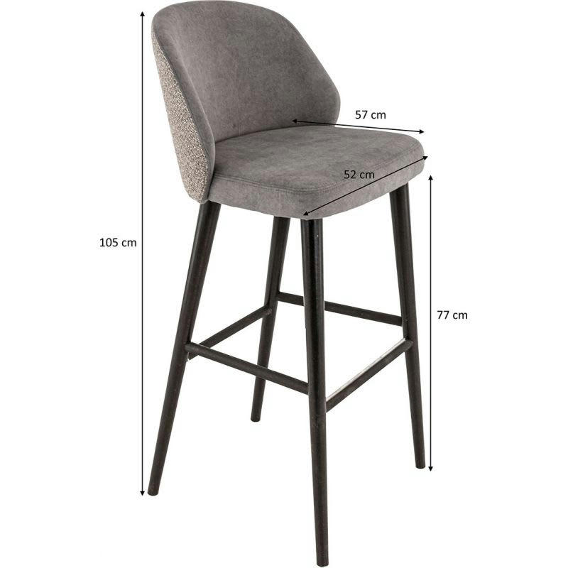 VICTOIRE - Tabouret de bar piétement bois