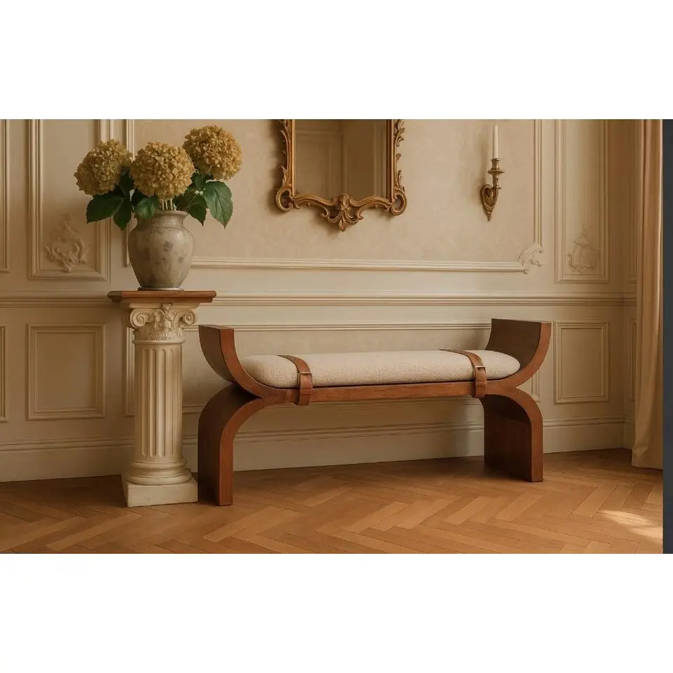 Artisan Furniture Massief hout Stirrup Gebogen bank