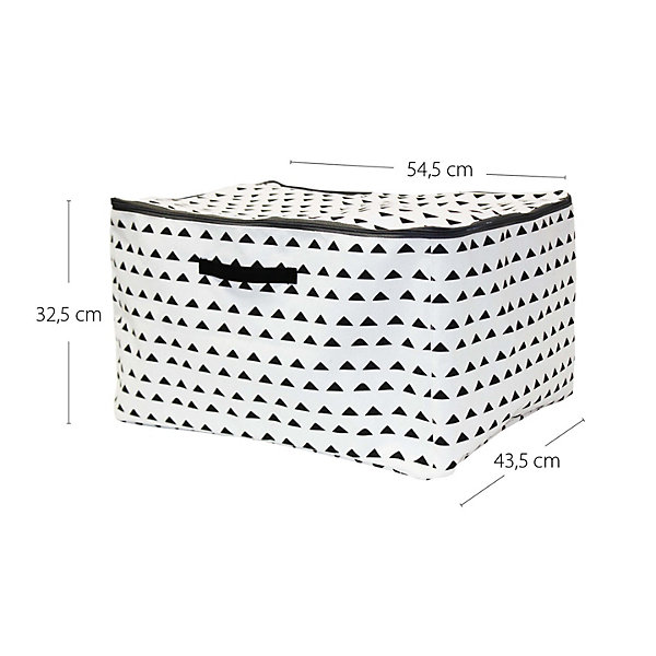Lot 4 housses de rangement polycoton motif hills 54,5 x 43,5 x 32,5 cm