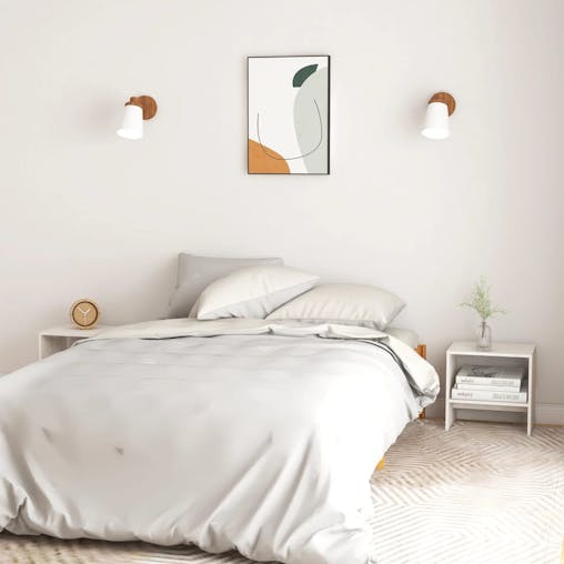 NNEVL Bedside Cabinets 2 pcs White 40x30.5x40 cm Solid Pinewood