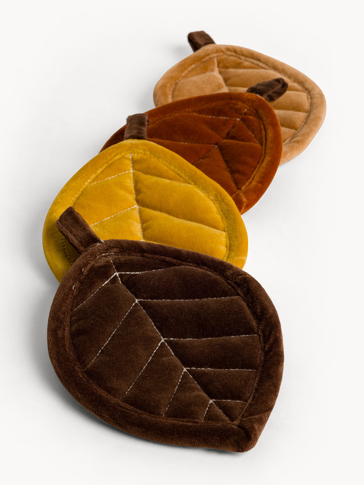 Presina a forma di foglia in velluto di puro cotone