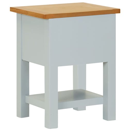 NNEVL Nightstand 36x30x47 cm Solid Oak Wood