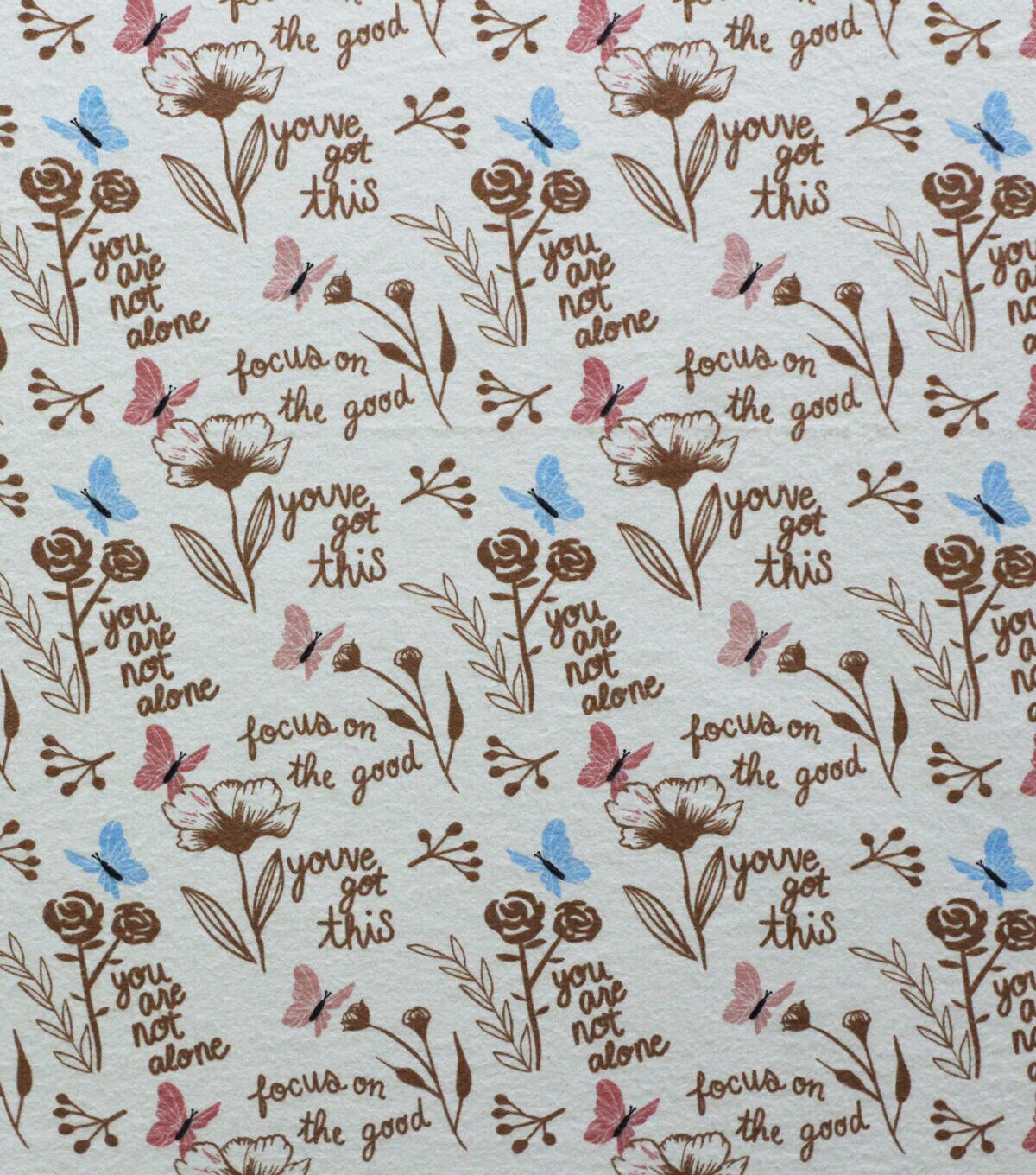 Mental Health Awareness Words Super Snuggle Flannel Fabric