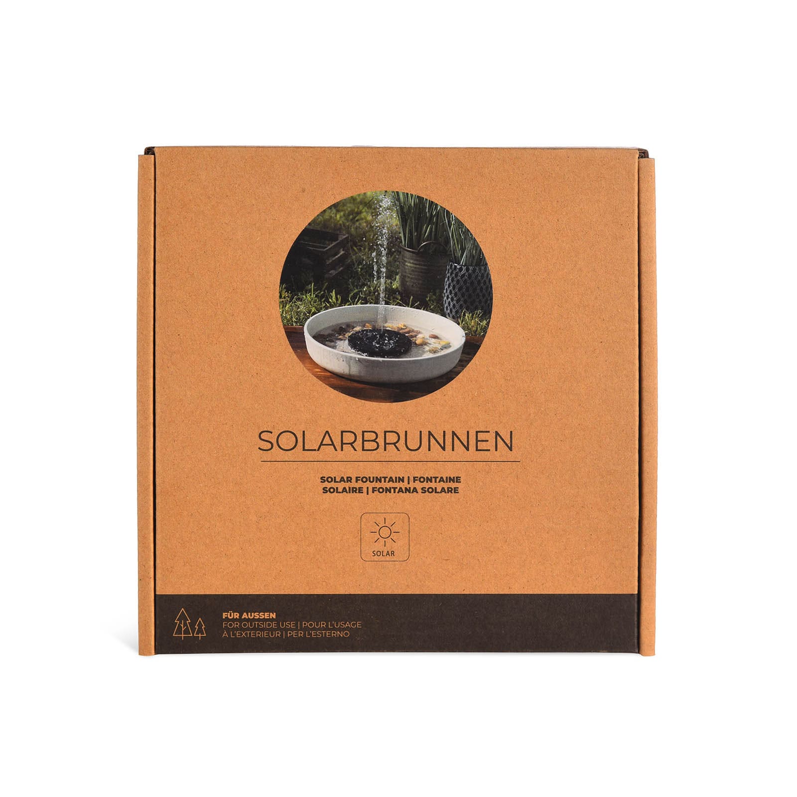 LED-Solarbrunnen Schwarz, ⌀ 16 cm, H 50 mm, 5 -tlg.