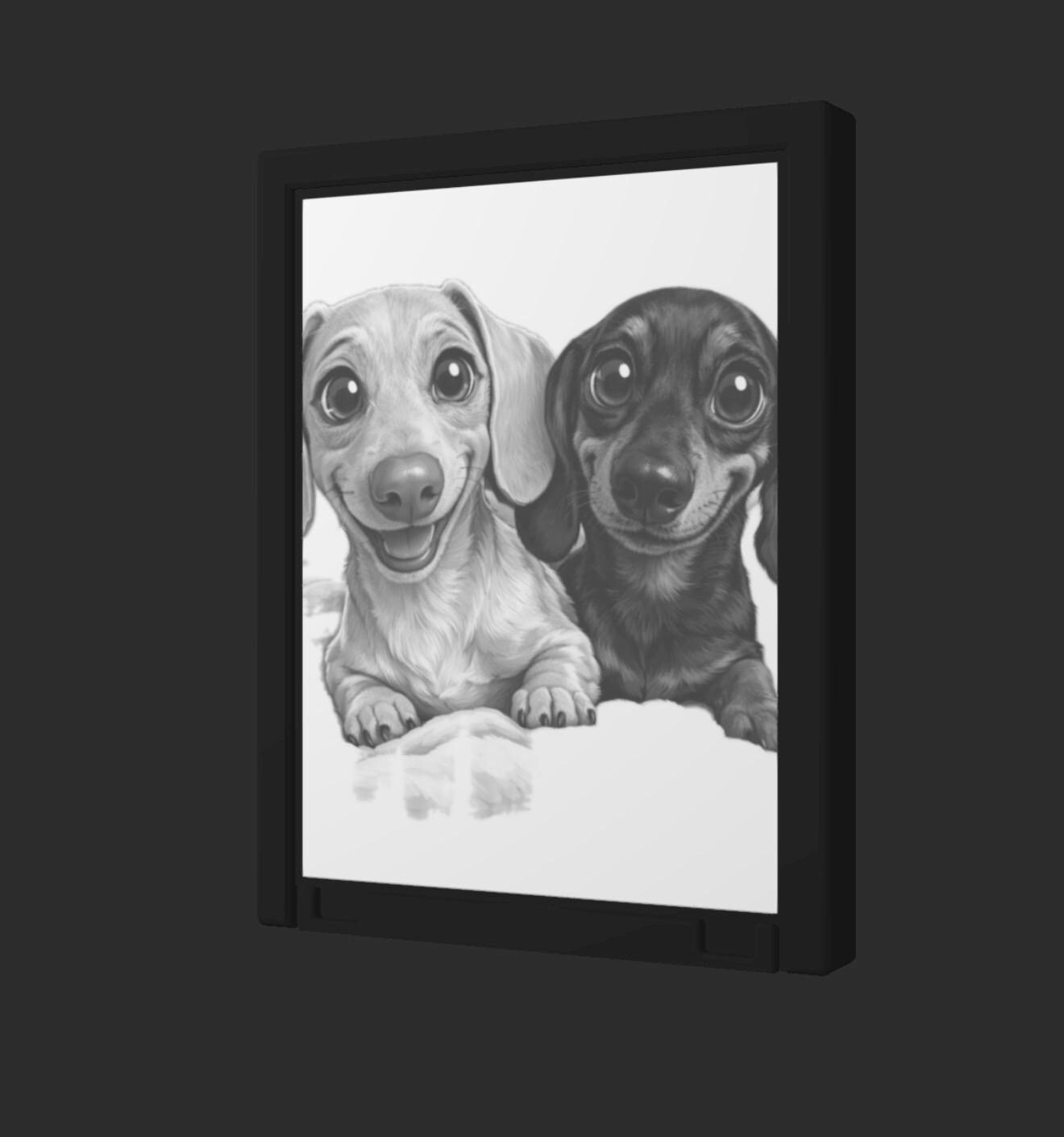 Custom 4x6 Lithophane Photo Light | Personalized Lighted Photo Frame | Pet Memorial Gift | Custom Photo Night Light | 3D Printed Gift