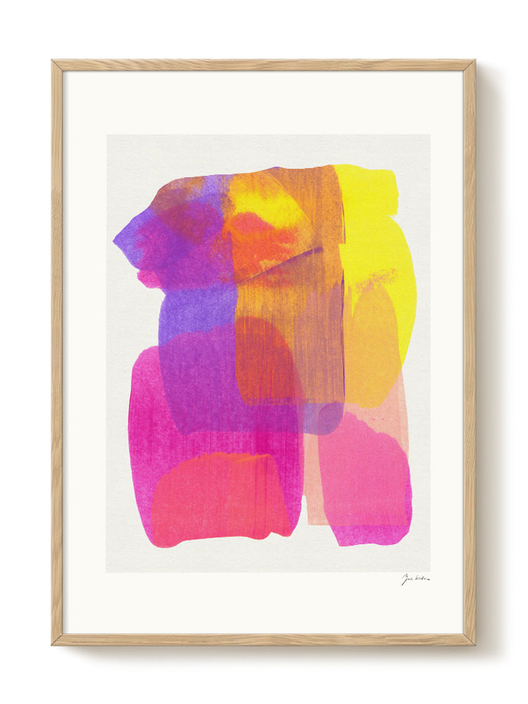 Zoe - Pink Flourish - PSTR studio Kunst Poster