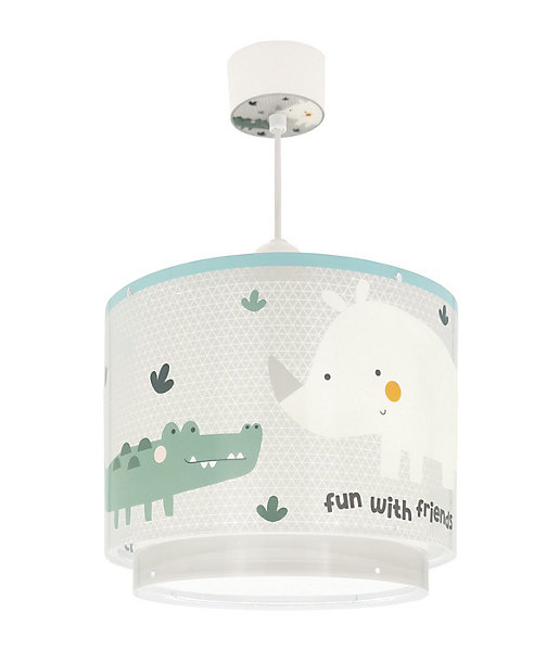 Lustre Suspension Pour Enfant Rhino &Croco Rhinocéros et Crocodile
