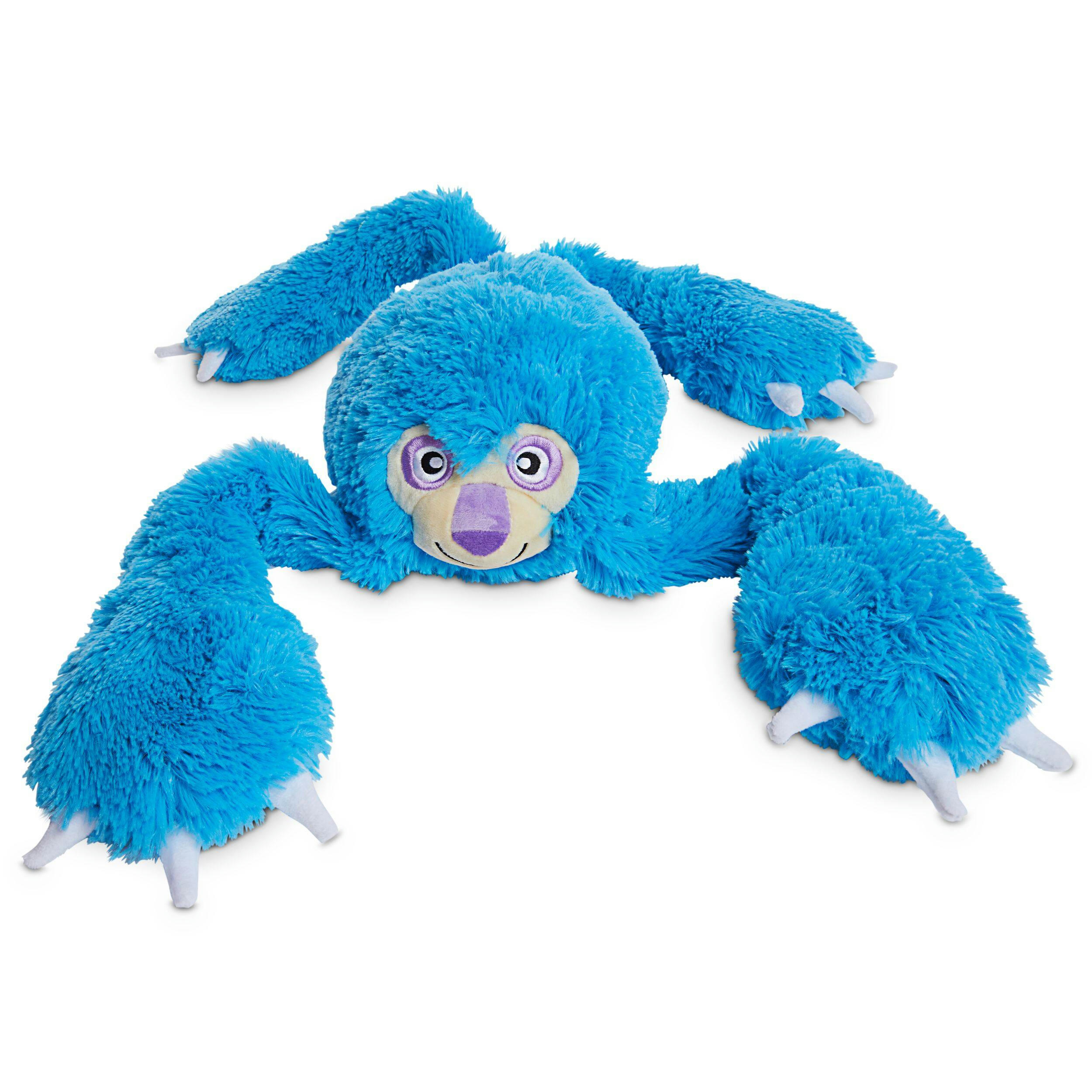 Petco Squeak Plush Super Sloth Long Limbs Dog Toy