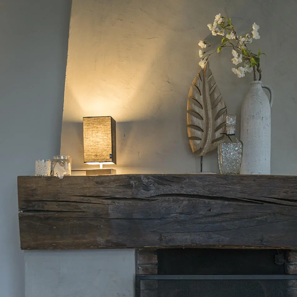 Qazqa tafellamp milo tl zwart e14