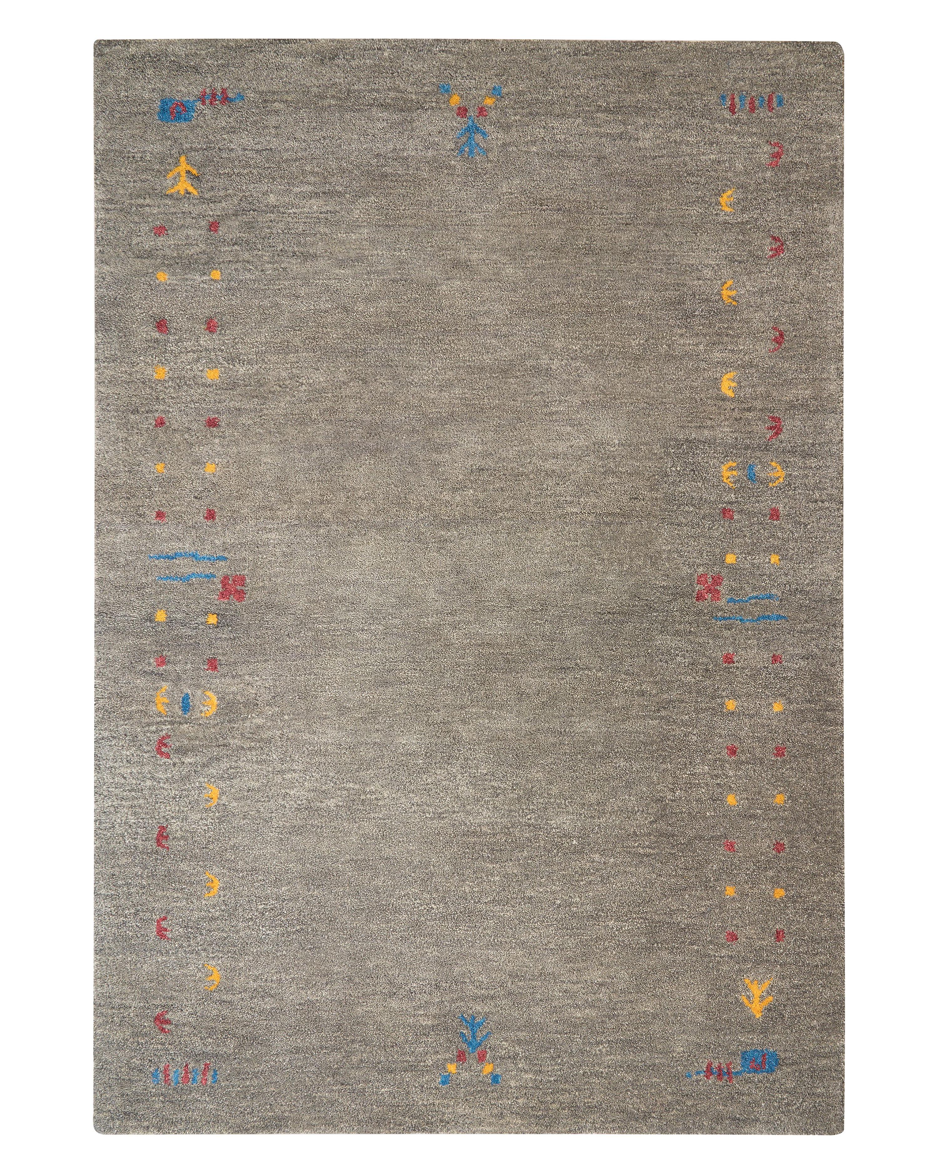 Rug SEYMEN Grey 140 x 200 cm Wool Gabbeh