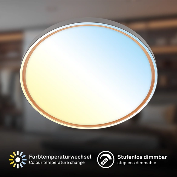 Leuchte, LED Deckenleuchte, 48 W, anthrazit