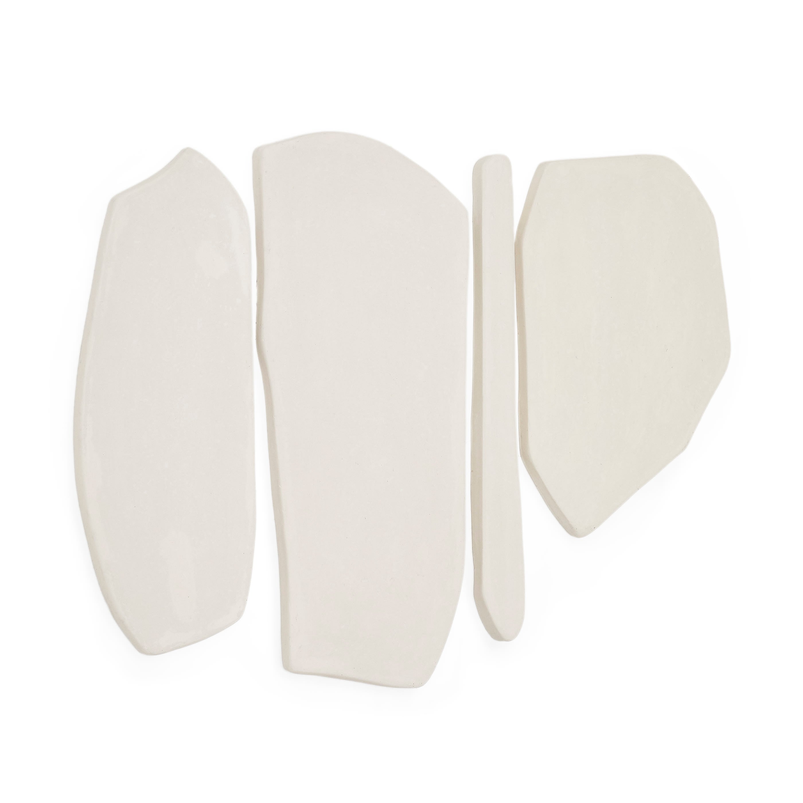 Kave Home - Set Siluna van 4 muurpanelen van wit papier-maché