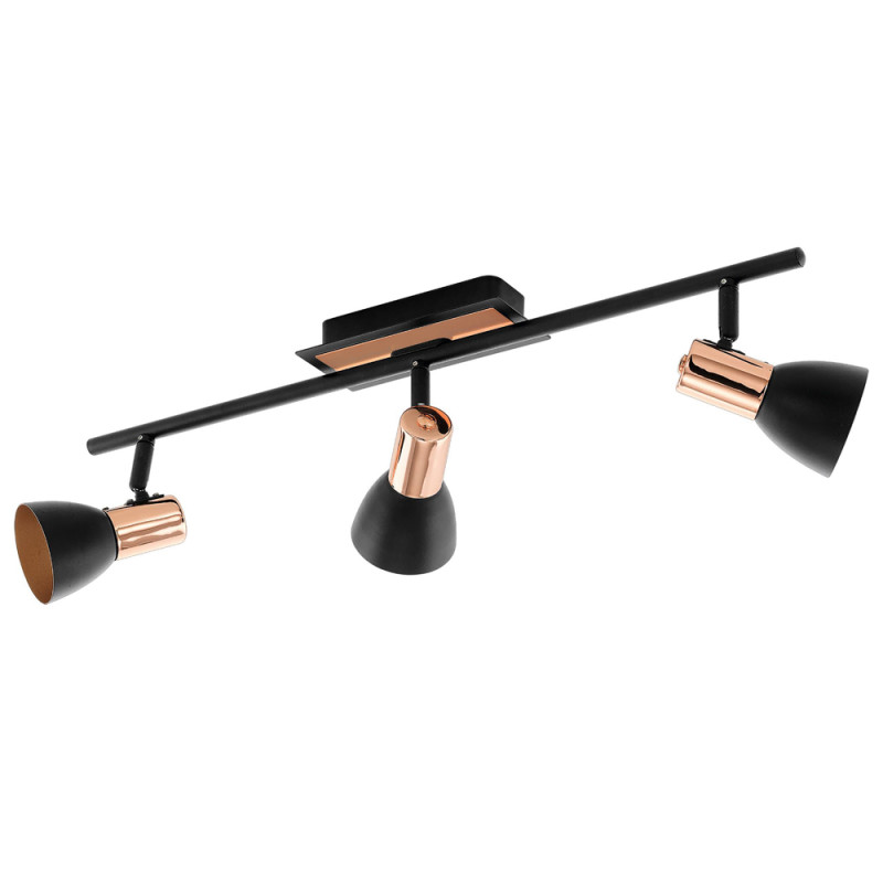 Spot LED Barnham noir et cuivre 3 x 3 W EGLO
