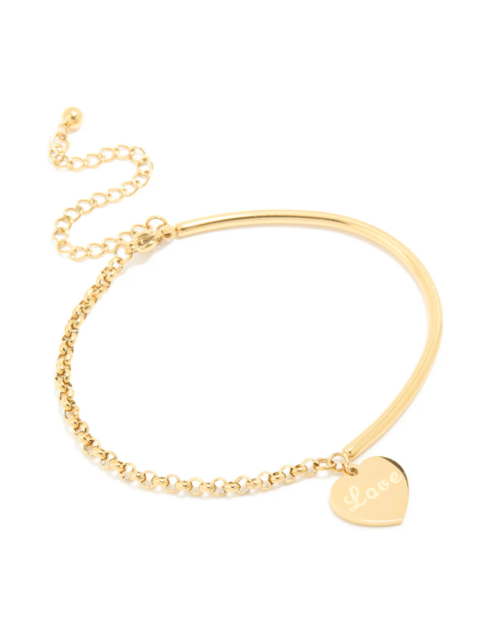 Waterproof Gold Plated Stainless Steel Love Engravable Bracelet