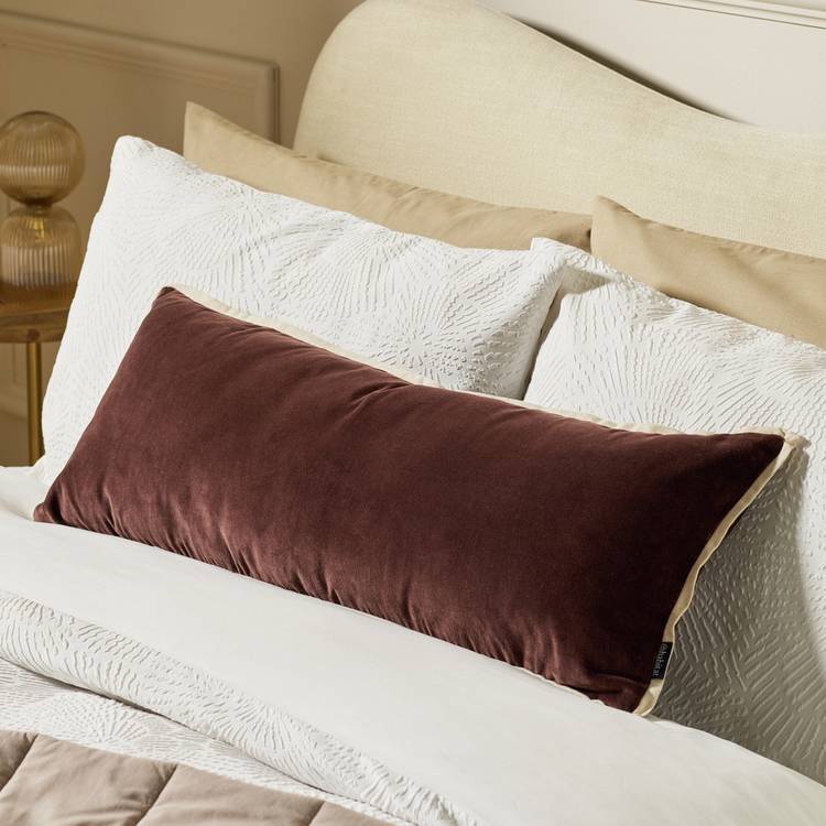 Habitat Lumbar Long Cushion - Coffee - 80x30cm