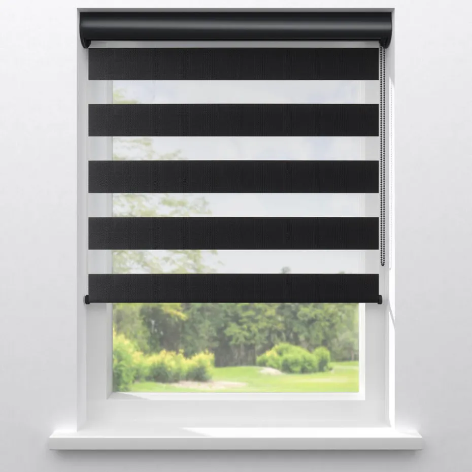 Kwantum Duo-Rolgordijnen | Duo Rolgordijn Fedde  Zwart