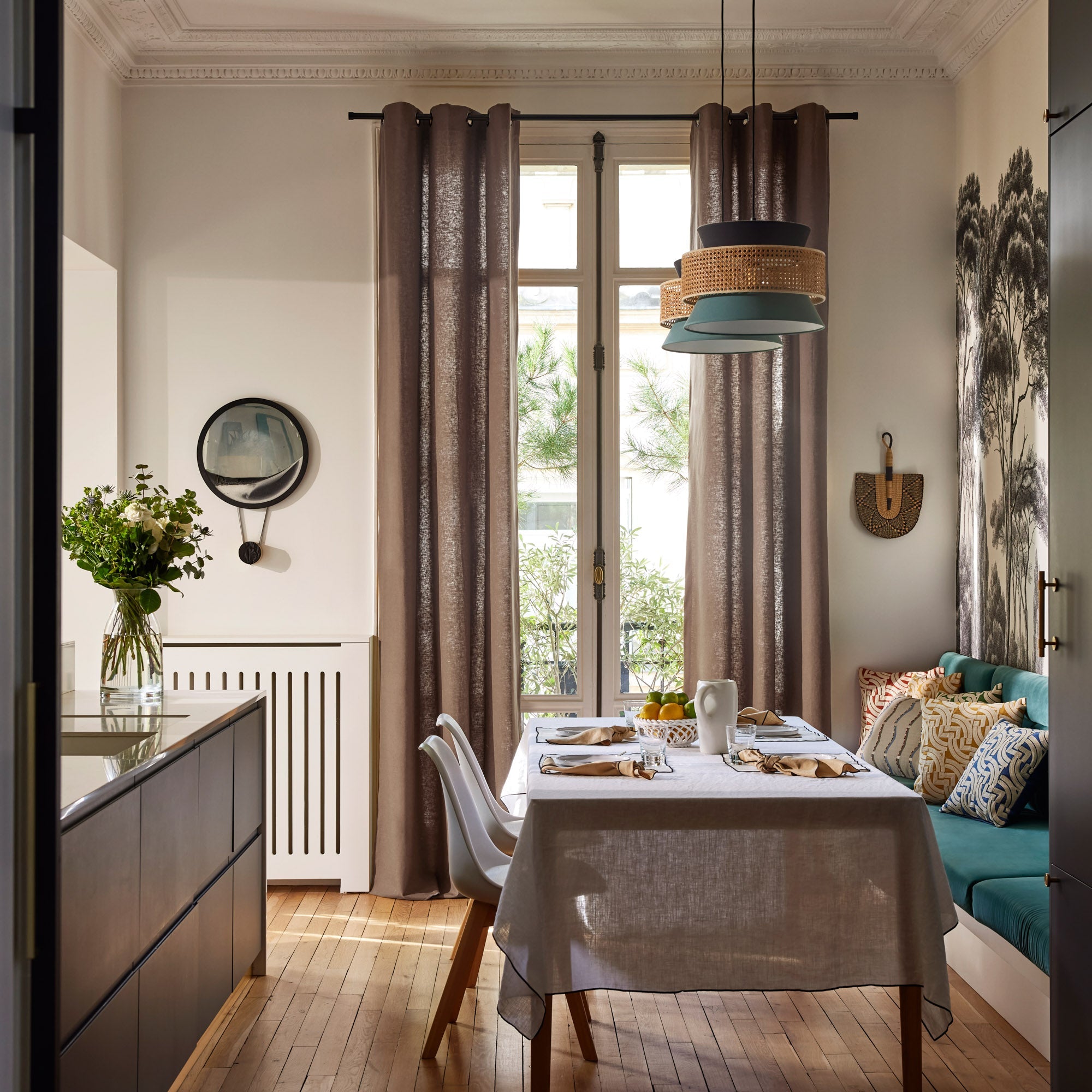 MADURA - Gordijn bruin 145x290 cm