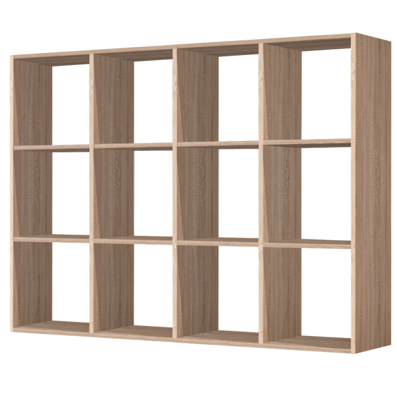 Bibliothèque à 12 cubes en bois chêne 152 x 32 x 114,4 cm RB ACCESS