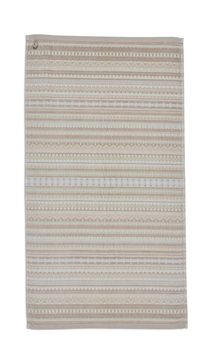 Pip Studio handdoek Geometric Print - 55x100 cm - zand