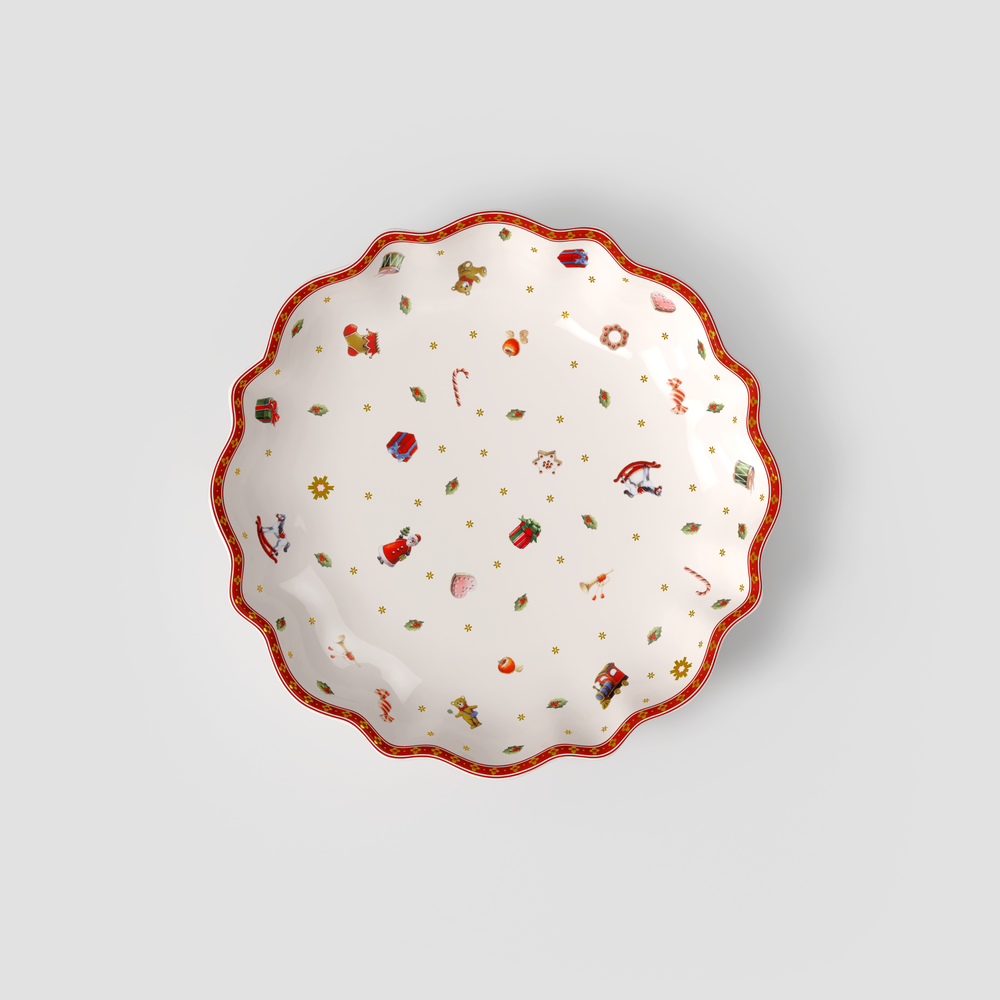 Toy's Delight Centerpiece bowl - Red, 17 oz, Premium Porcelain