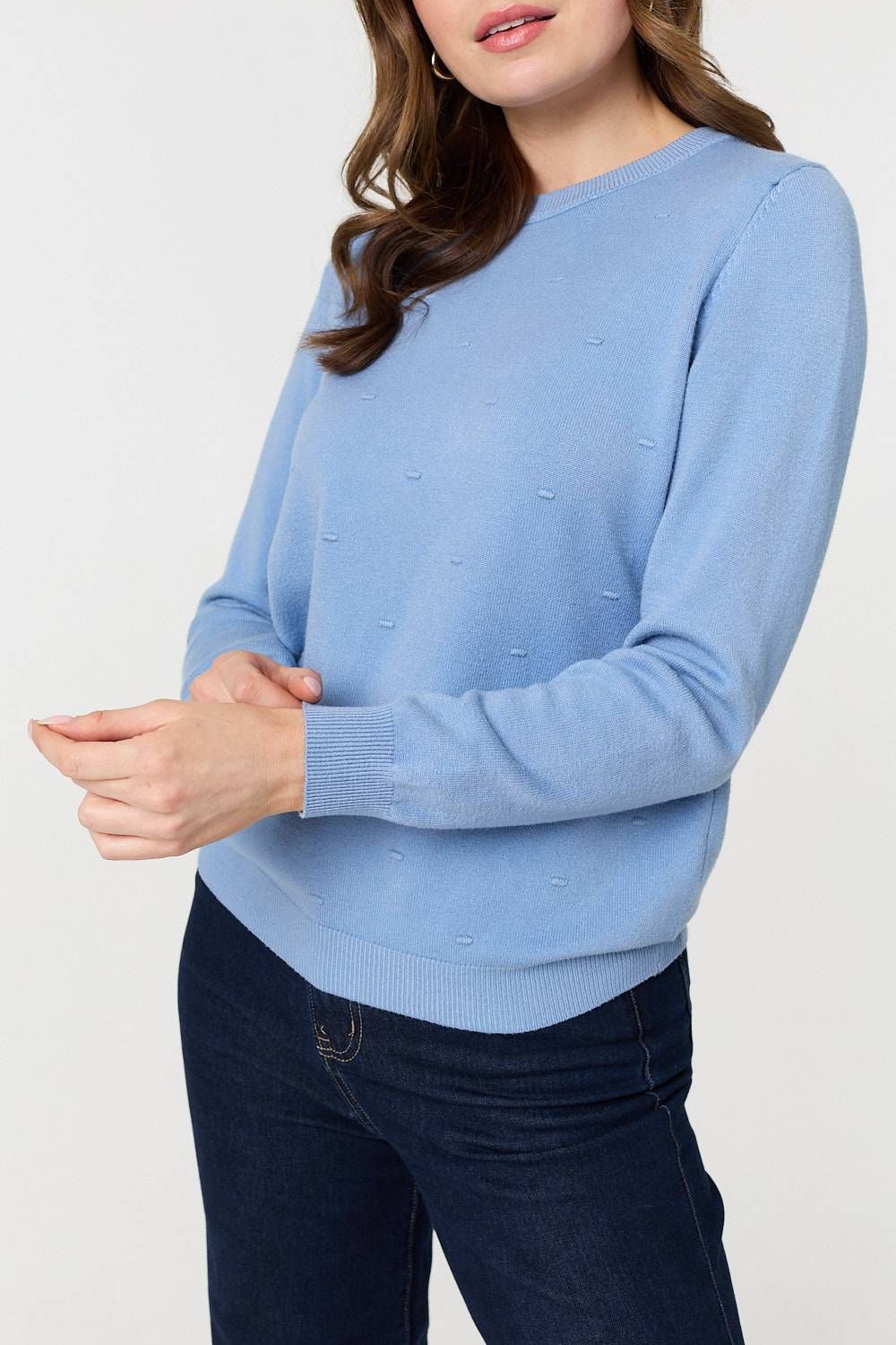 Izabel London Textured Soft Knit Long Sleeve Jumper