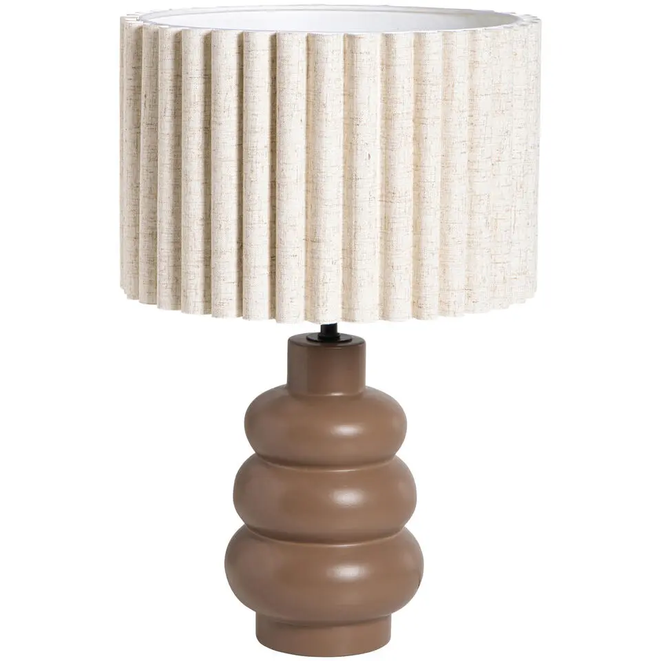 Lampvoet Femm - bruin keramiek - E27 - 27x&Oslash;13 cm