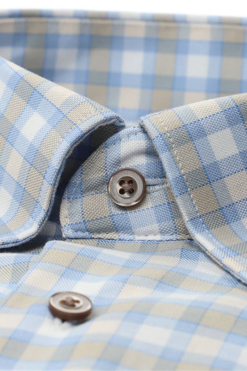 ETERNA Modern Fit Hemd blau, Kariert