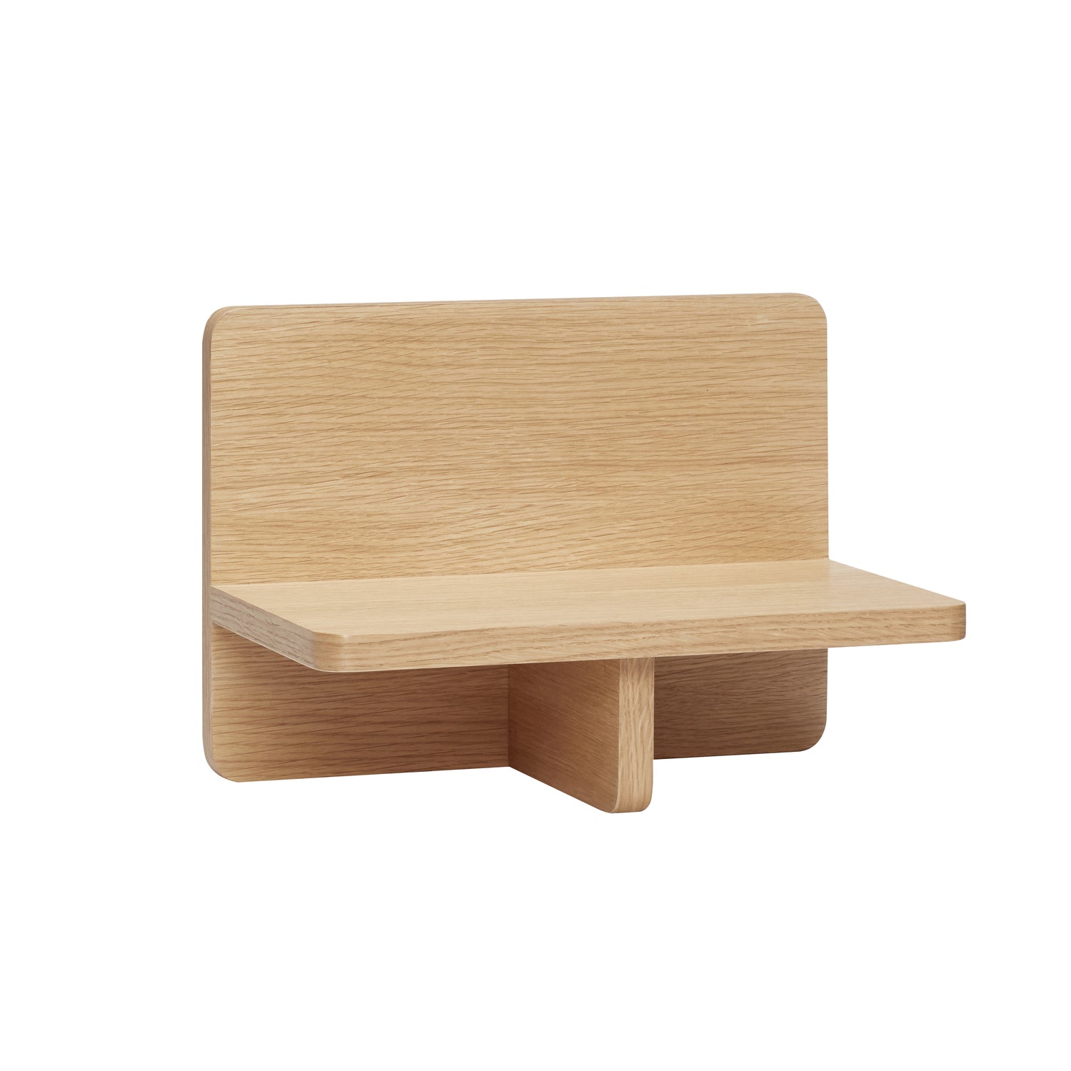 Hübsch wandplank Less - mdf/okoumé fineer - 35x22xh25cm