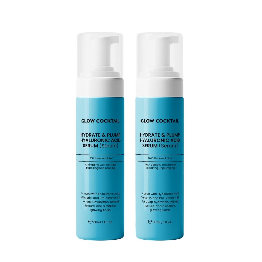 GlowCocktail London 2 x Hydrate & Plump Hyaluronic Acid Serum 30ml