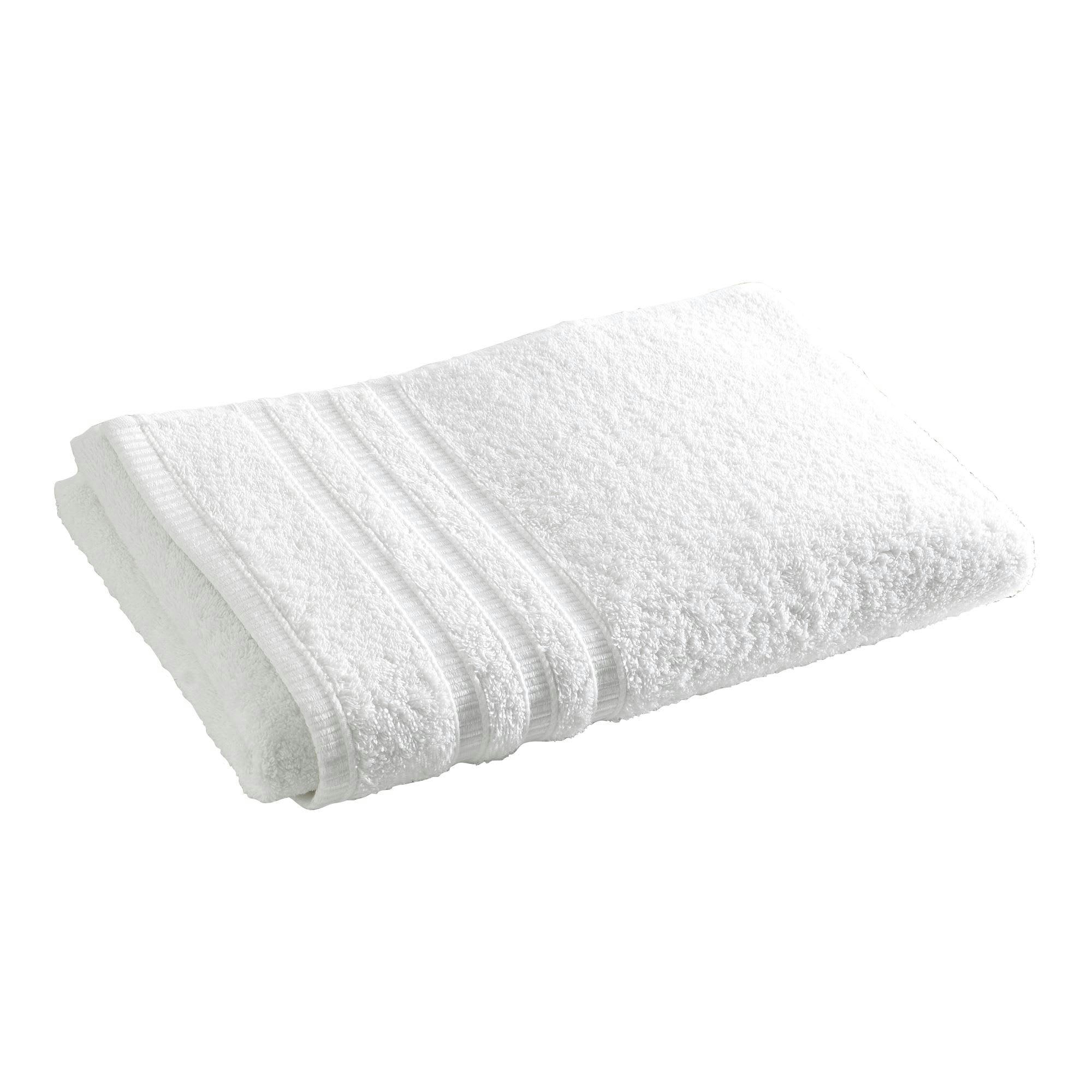 BANDESECHELLE - Serviette de toilette 50x90 blanc cassé en coton 470 g/m²