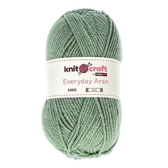 Knitcraft Green Everyday Aran Yarn 100g