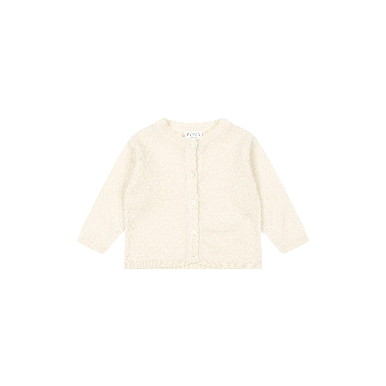 Venti Pointelle Cardigan, antique white
