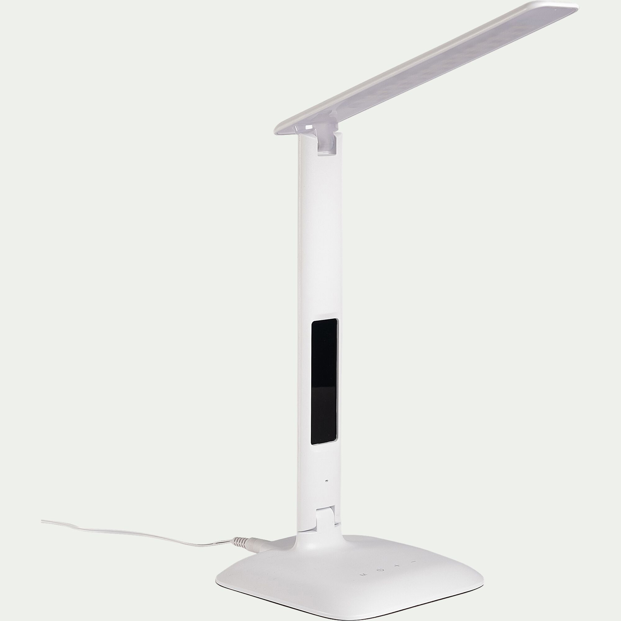 PAOLO - Lampe à clapet tactile avec écran - blanc H33,5cm