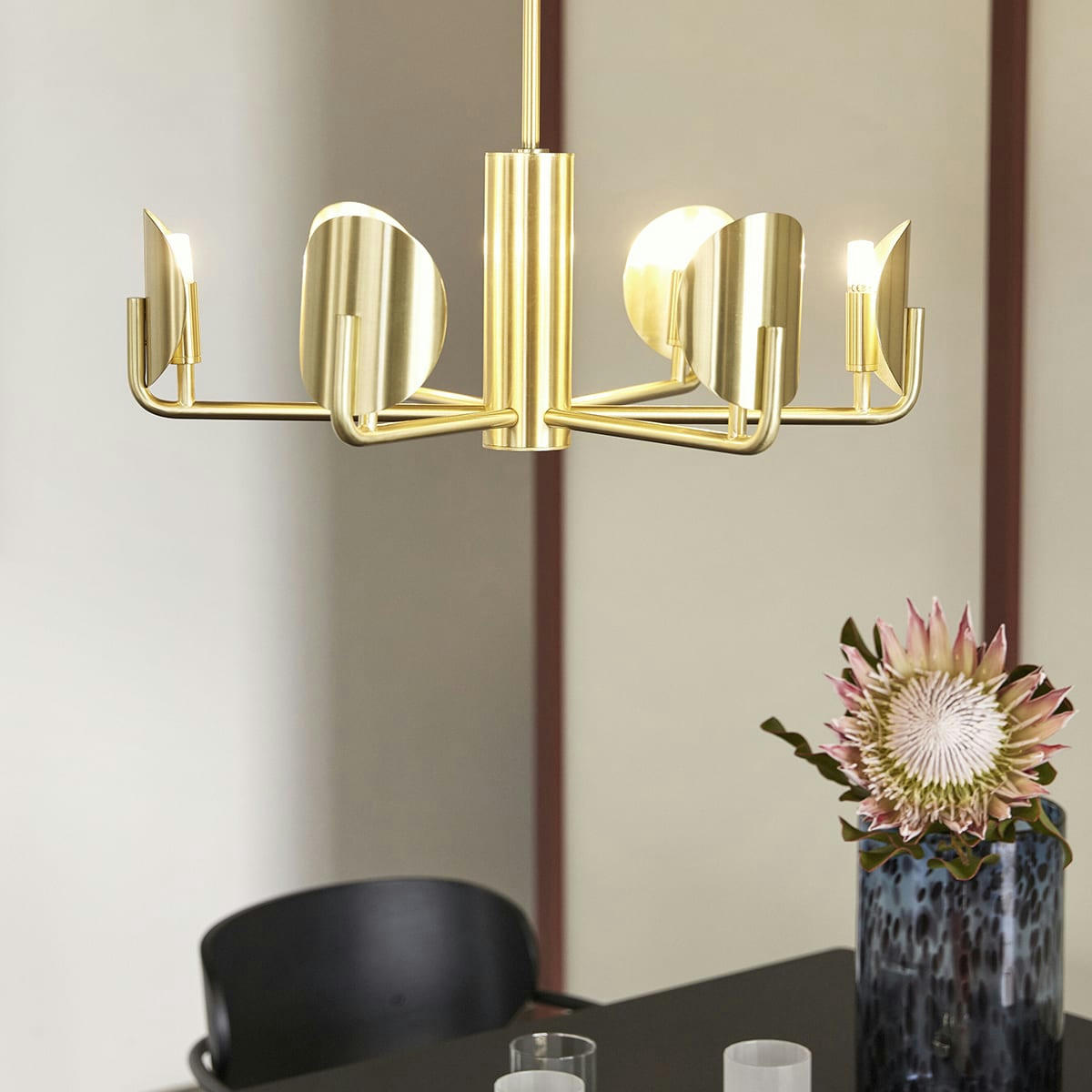 POMP - Lustre en fer laiton