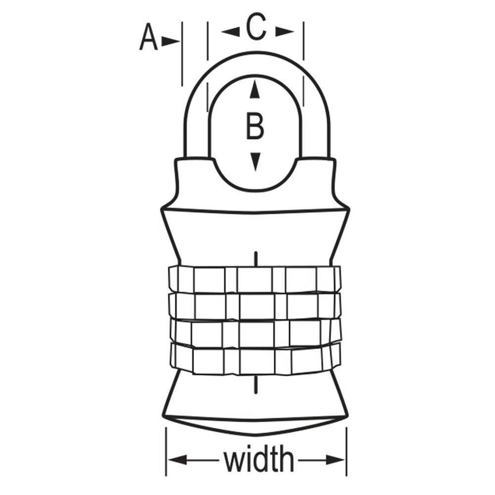 Master Lock Vertical Combo Padlock, 38-mm