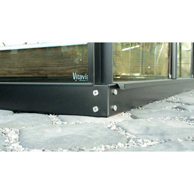 Embase pour serre Uranus noire 9,9 m² VITAVIA